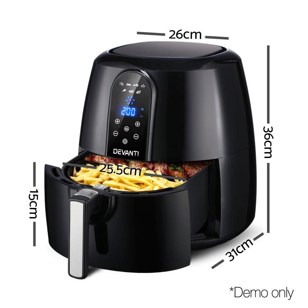 Devanti 7L Air Fryer LCD Fryers Healthy Cooker Oil Free Kitchen Oven