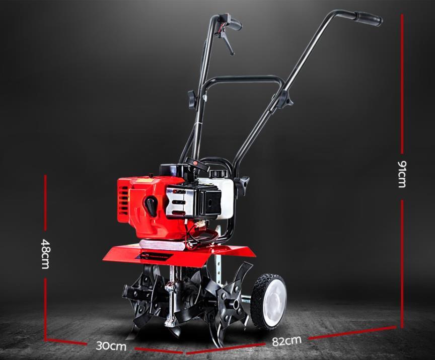 Giantz 65CC Garden Cultivator Petrol Tiller Rotary 4 Blades Rototiller