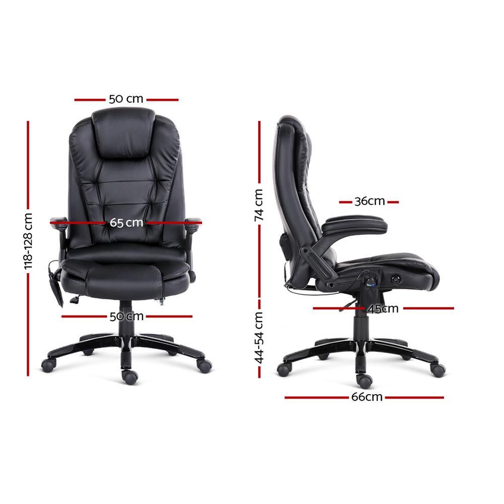 RETURNs Artiss Massage Gaming Office Chair 8 Point Heated Chairs