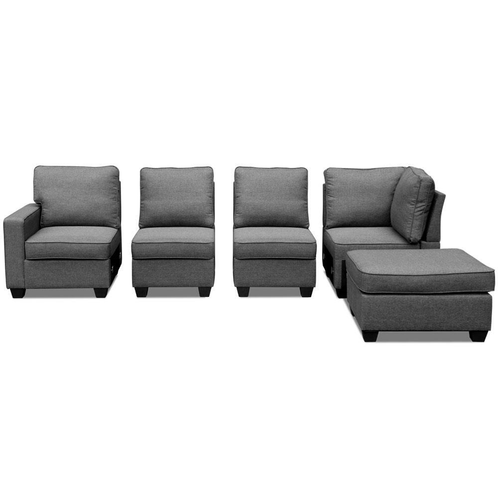 Artiss Modular Sofa Lounge Set 5 Seater Chaise Chair Suite Corner Couch