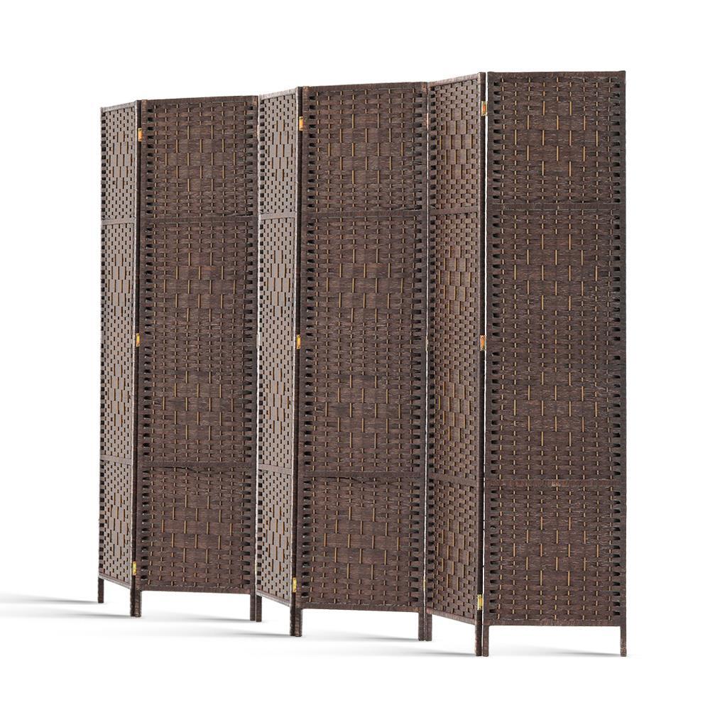 Artiss 6 Panel Room Divider Screen Privacy Dividers Stand Wood White Brown