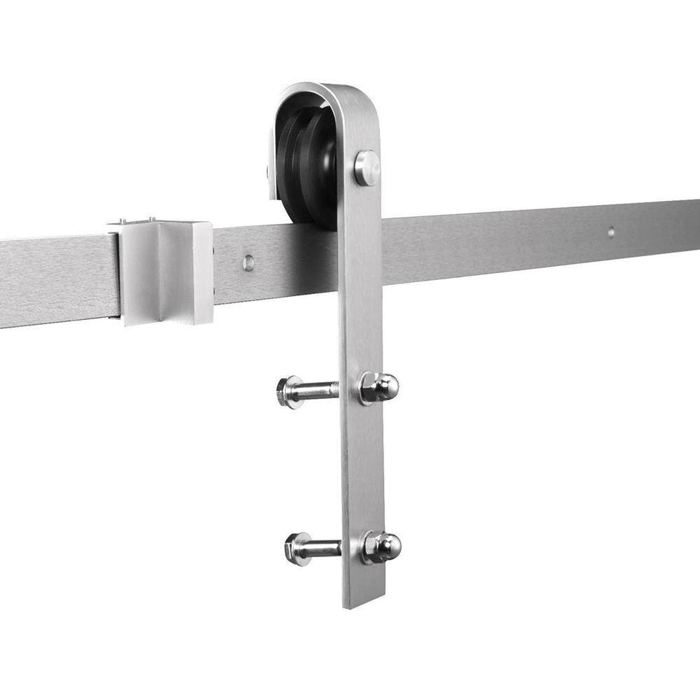 3M Stainless Steel Sliding Barn Door Hardware Track Roller Kit