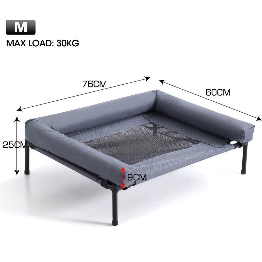PaWz Elevated Pet Bed Trampoline Dog Cat Heavy Duty Hammock Mesh Canvas