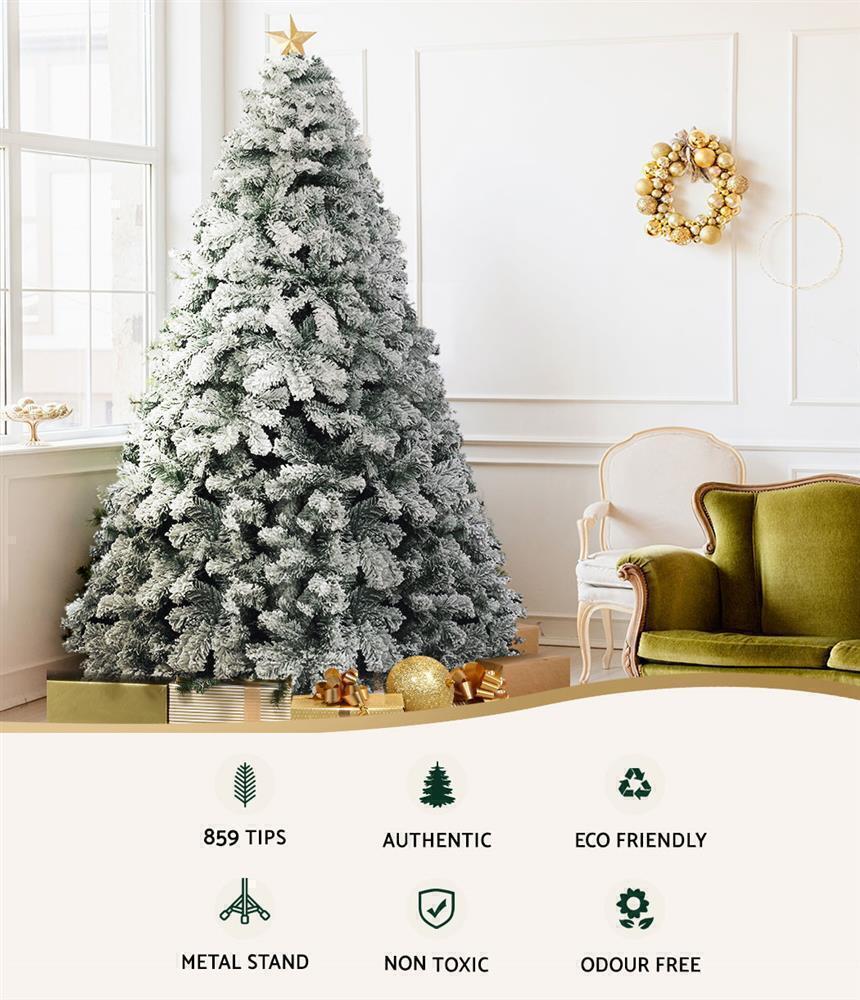 6ft pre lit on sale snowy christmas tree