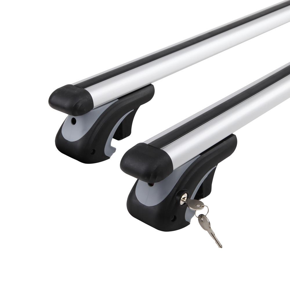 Universal Car Roof Rack Cross Bars Aluminium Silver Adjustable 120cm