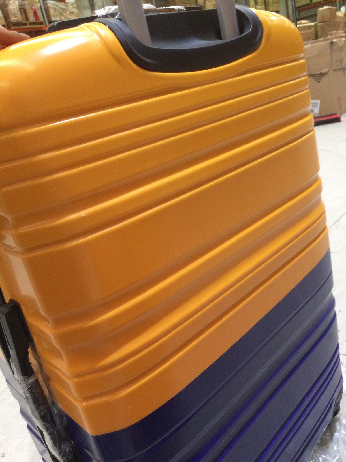 Wanderlite 2pc Luggage Sets Yellow Suitcase Set TSA Hard Case Lightweight