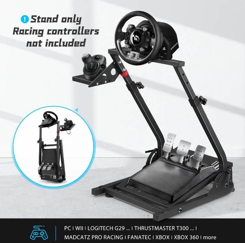 RETURNs Sim Racing Wheel Stand Foldable Simulator Steering Mount Gaming ...
