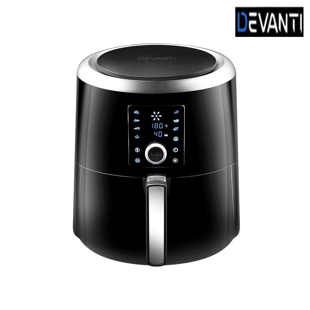 Devanti Air Fryer w/ Accessories Airfryer Fryers 7L Oil Free Cooker