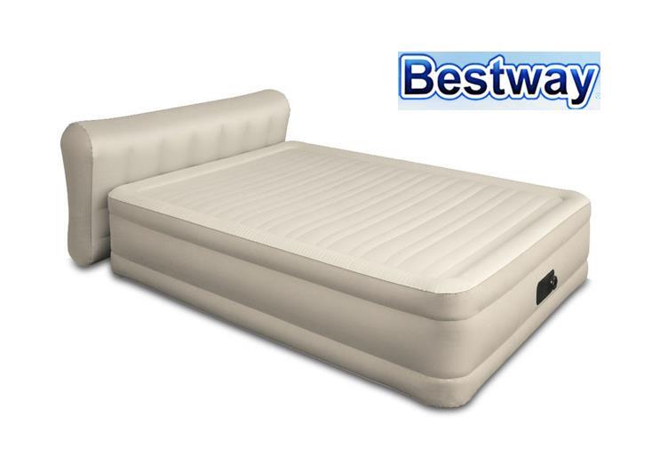 Bestway Queen Air Bed Inflatable Home Blow Up Mattress Builtin Pump