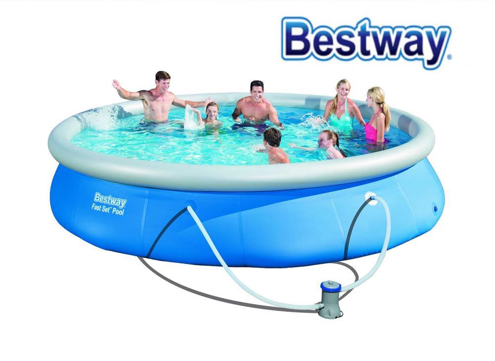 Bestway Power Steel™ Inflatable Ring Above Ground Pool Kit - 4.57m x 84cm