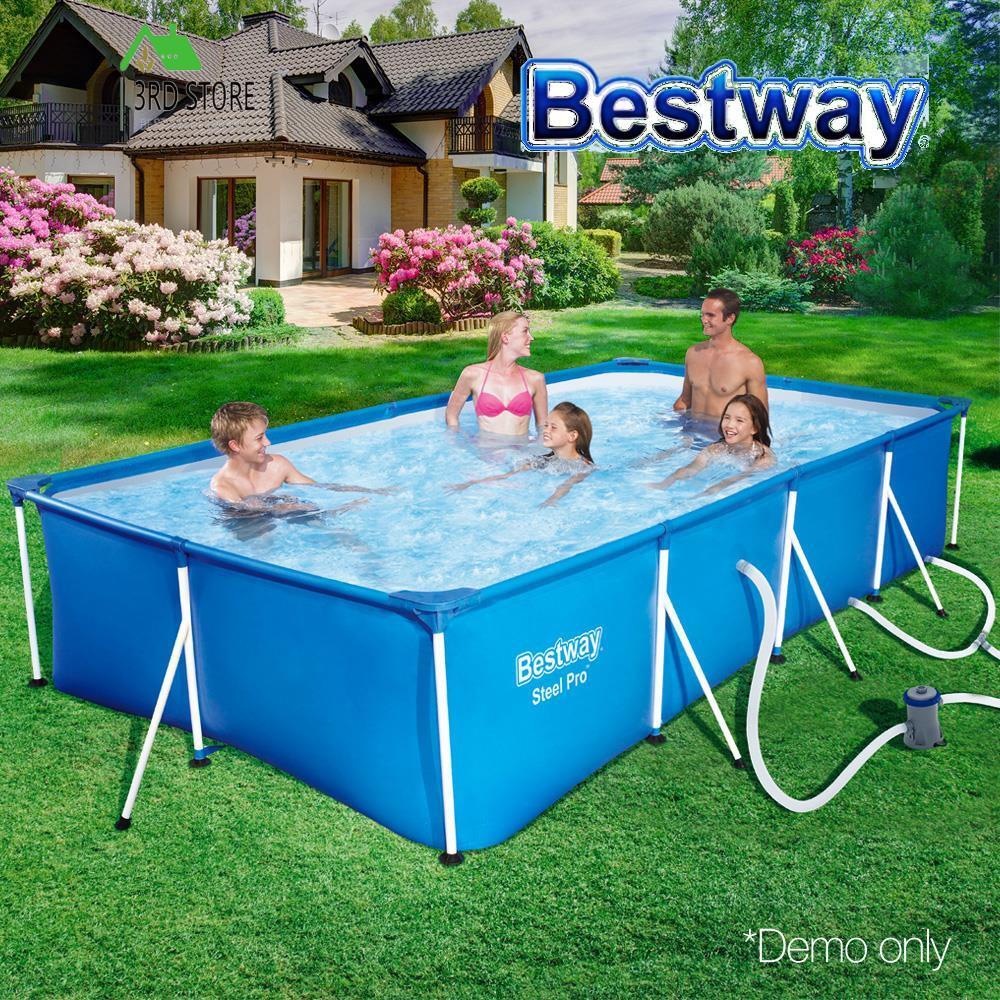 Bestway Swimming Pool Above Ground Steel Frame Pools Filter Pump 5700L