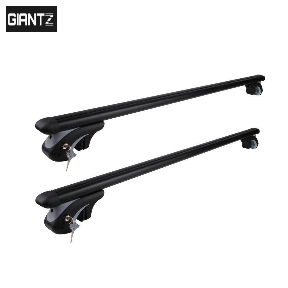 Giantz Universal Car Top Roof Rack Rail Cross Bar Graphite Alloy ...