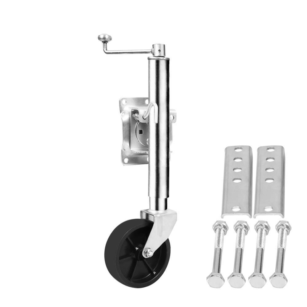RETURNs 6" Trailer Jockey Wheel Swivel Swing Up 450kg 1000lbs Solid