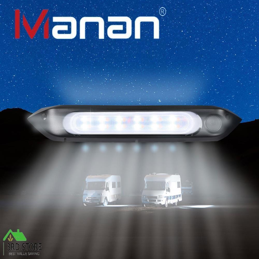 Manan Dual LED Awning Light 12V Amber IP67 Waterproof Caravan