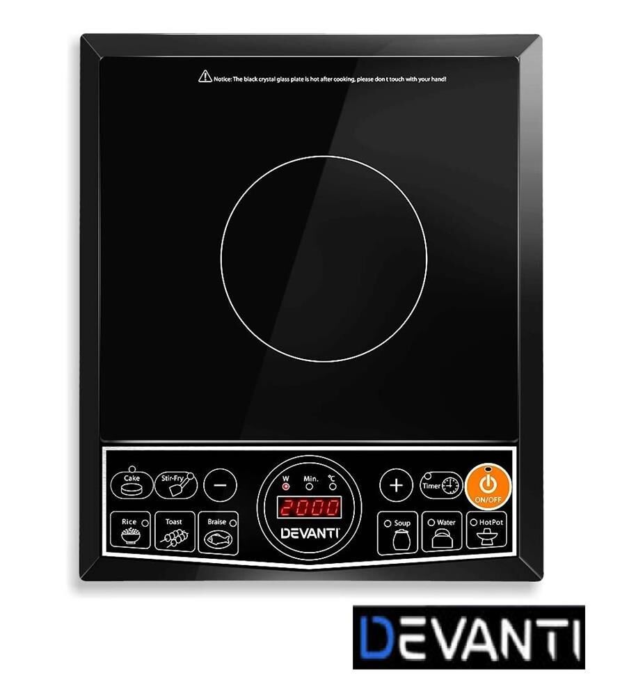 Devanti Electric Induction Cooktop Portable Ceramic Cook Top Kitchen