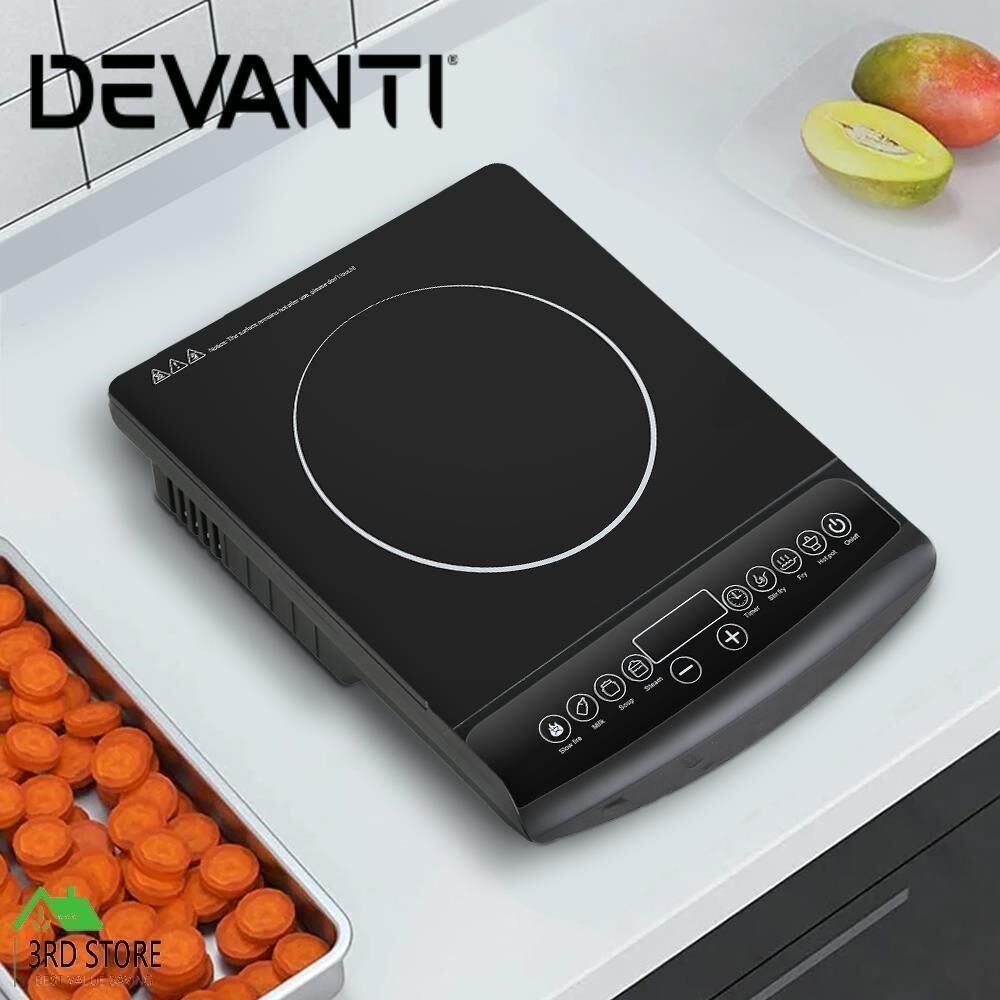 Devanti Electric Induction Cooktop Portable Ceramic Cook Top Kitchen Cooker