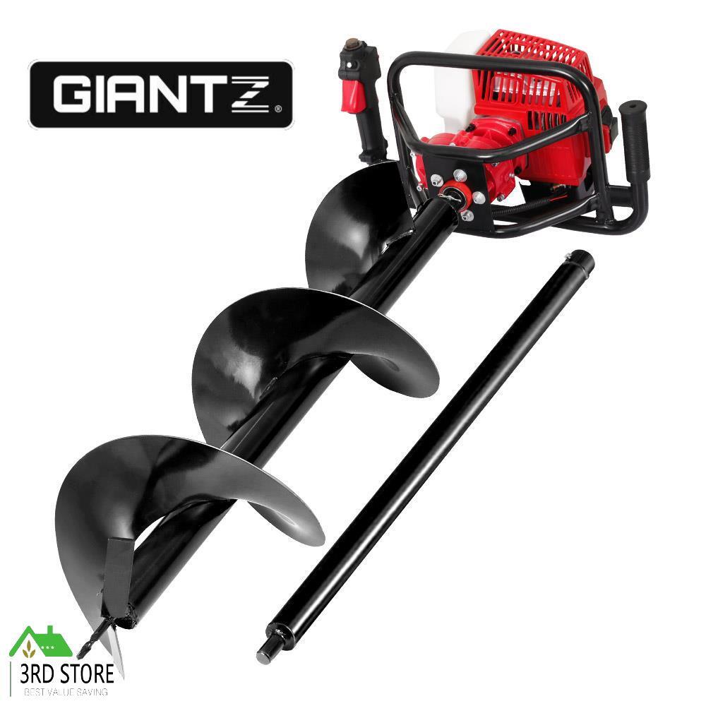 Giantz Post Hole Digger 80cc Petrol Earth Auger Fence Borer Drill Bit