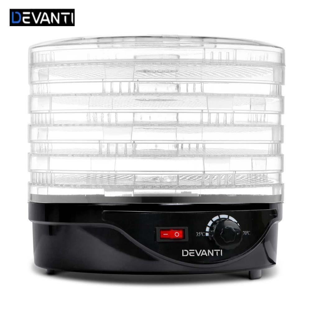 Devanti 5 Trays Food Dehydrators Jerky Maker Fruit Dehydrator Dryer