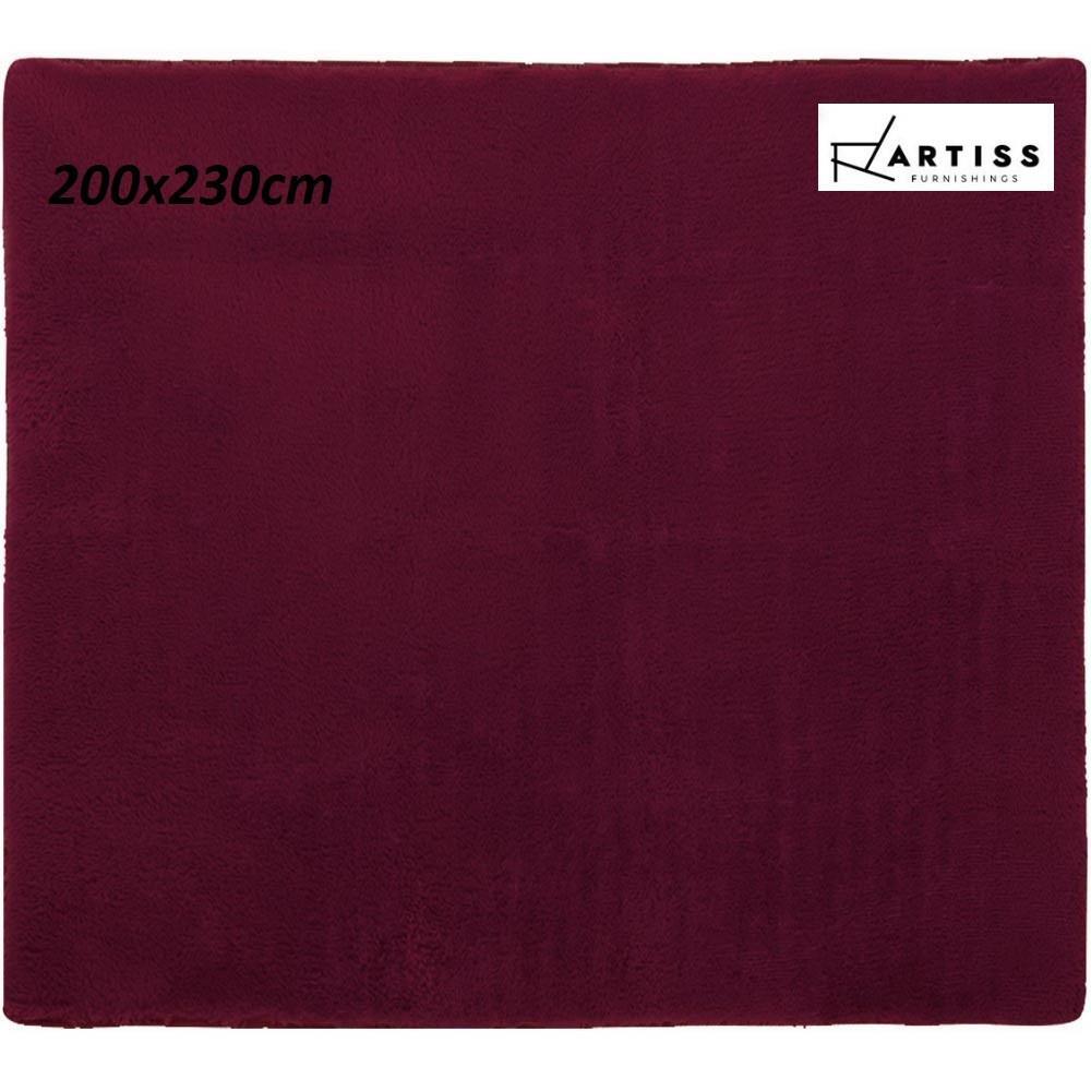 Artiss Floor Rug 200x230cm Plush Area Shaggy Rug Living Room Bedroom Carpet Grey