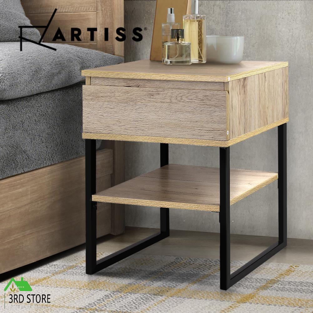 Artiss Bedside Tables Drawers Side Table Wood Nightstand Storage