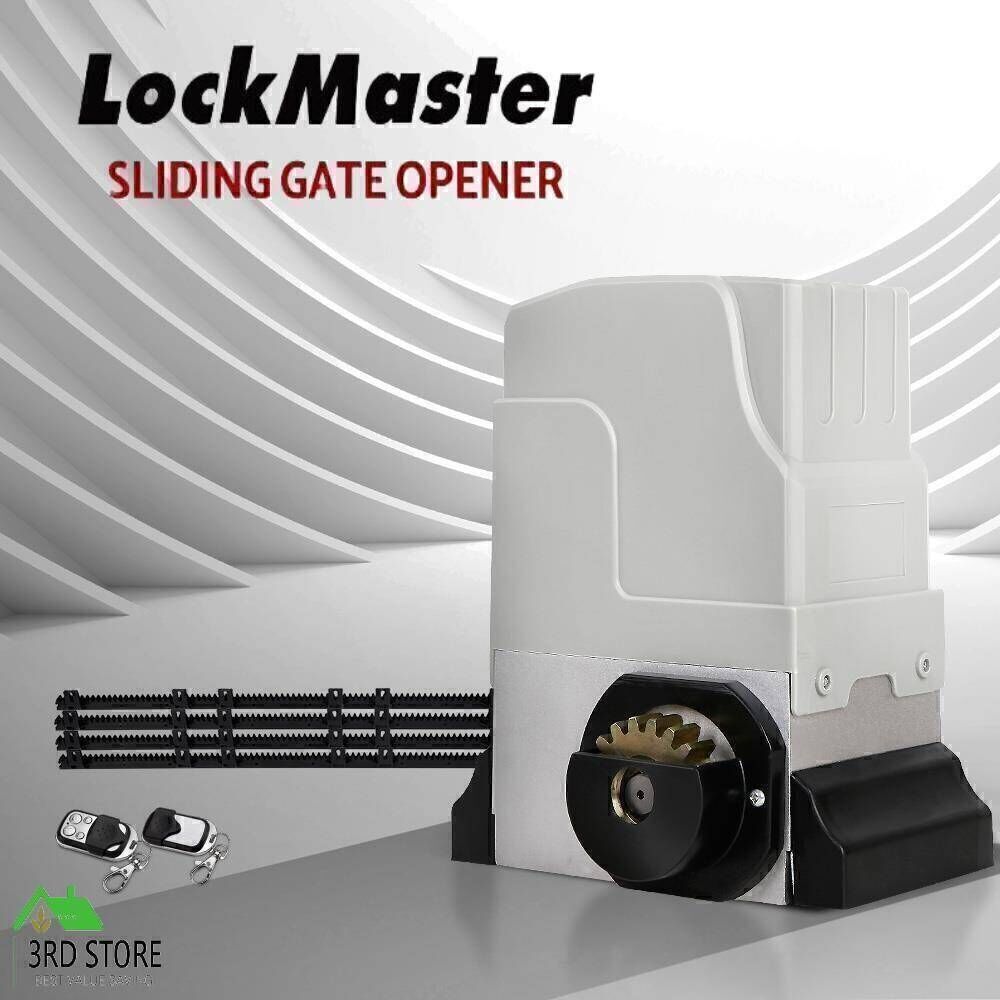 LockMaster Electric Sliding Gate Opener 1800KG Automatic Motor Remote