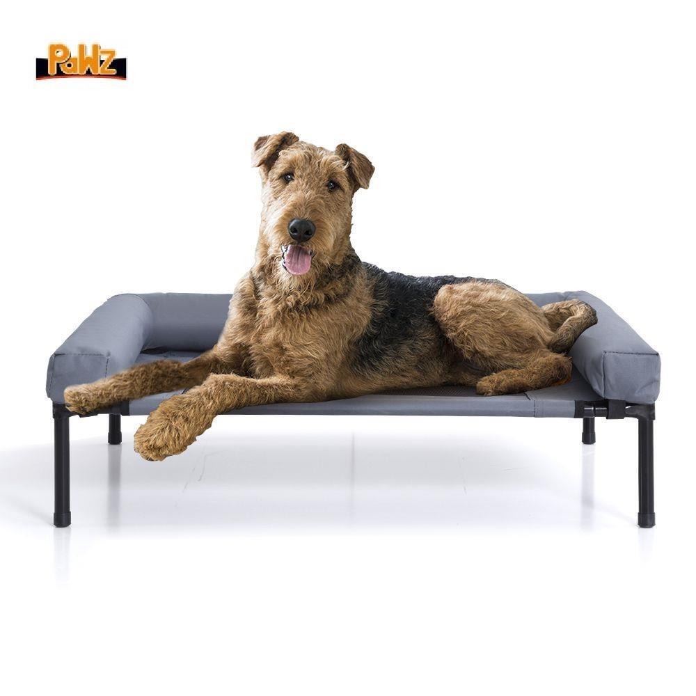 RETURNs PaWz Heavy Duty Pet Bed Bolster Trampoline Dog Puppy Cat Hammock Mesh 68cm x 55cm GY
