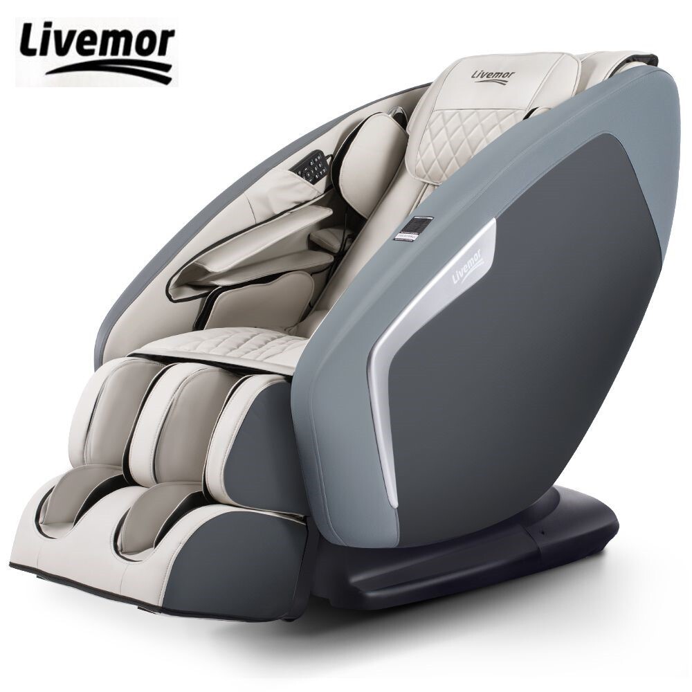 Livemor 4D Electric Massage Chair Recliner SL Track Shiatsu Foot