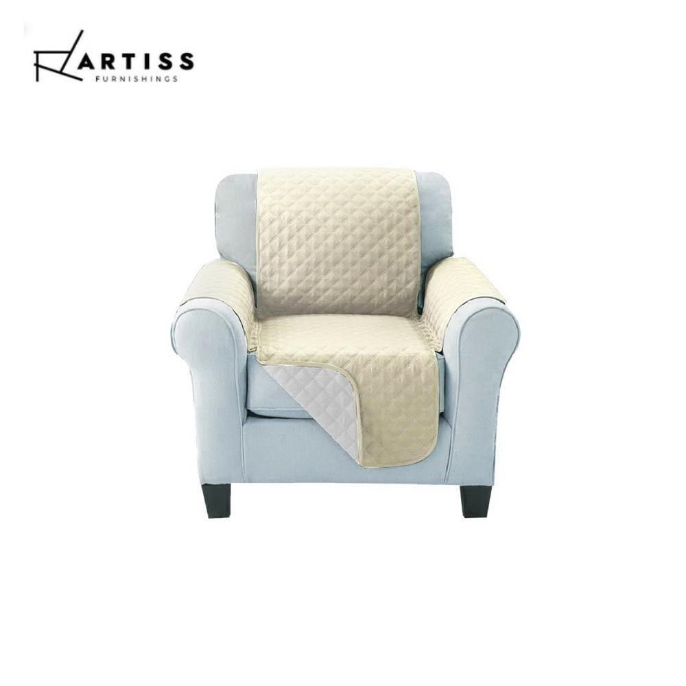 Artiss Sofa Cover Quilted Couch Covers Lounge Protector Slipcovers 1 Seater