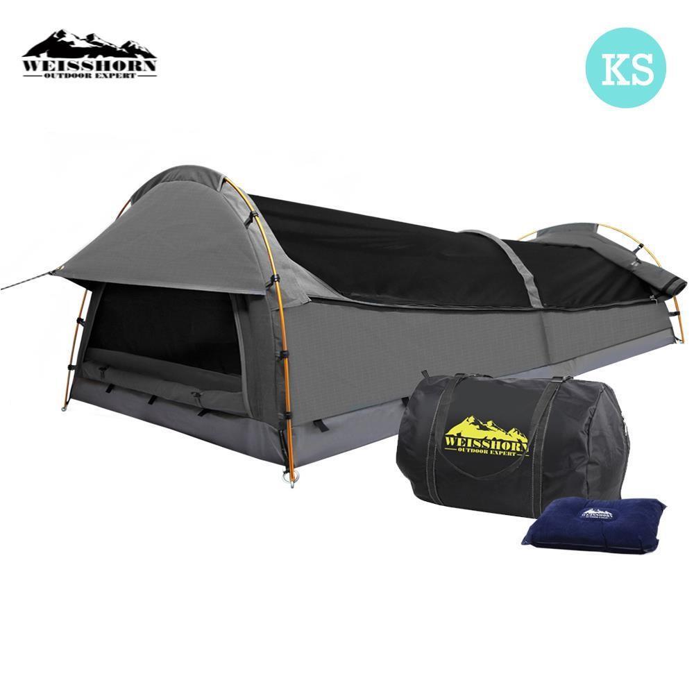 RETURNs Weisshorn King Single Swag Camping Swags Canvas Tent Deluxe