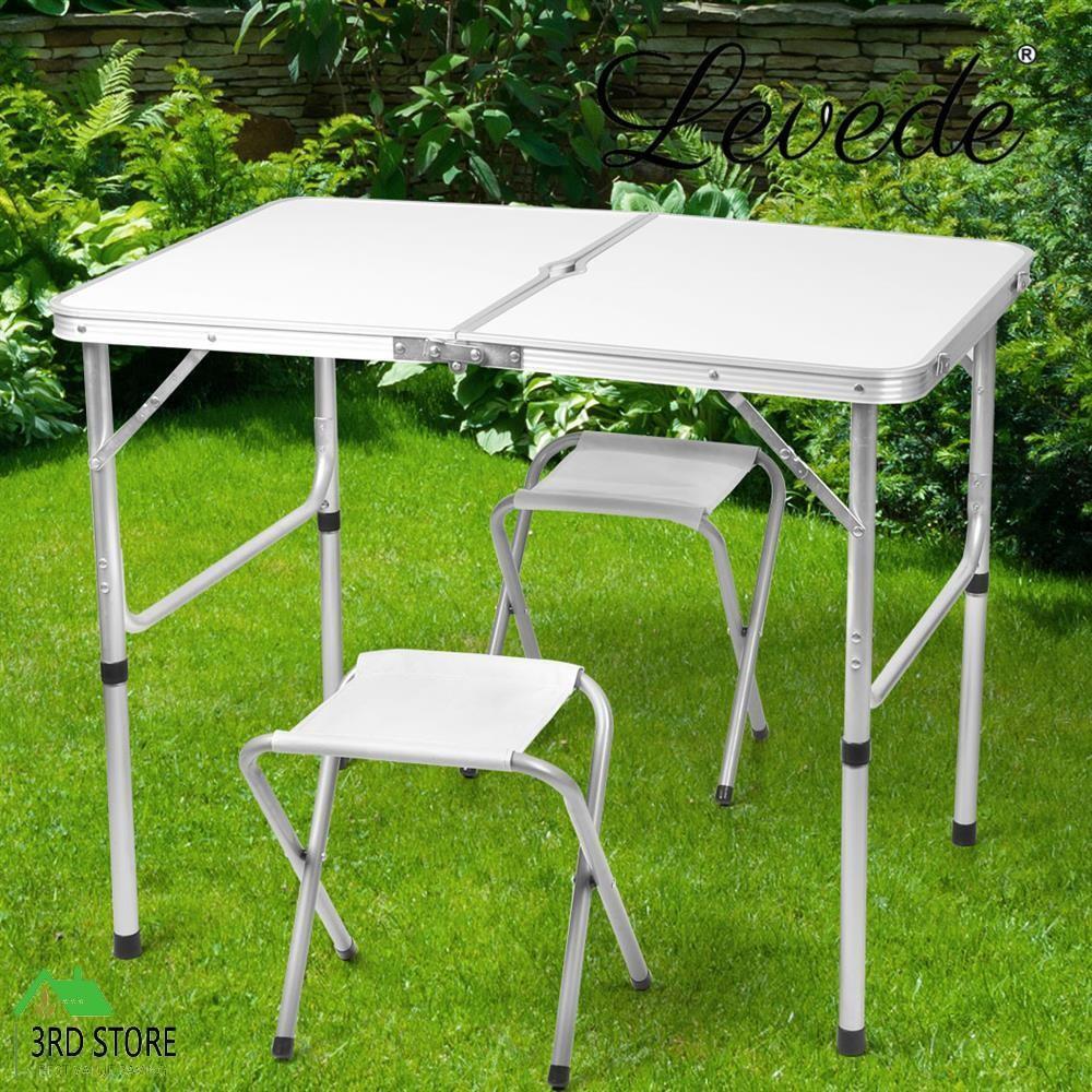 Levede Camping Table Chair Set Folding Portable Outdoor Foldable Picnic BBQ Desk