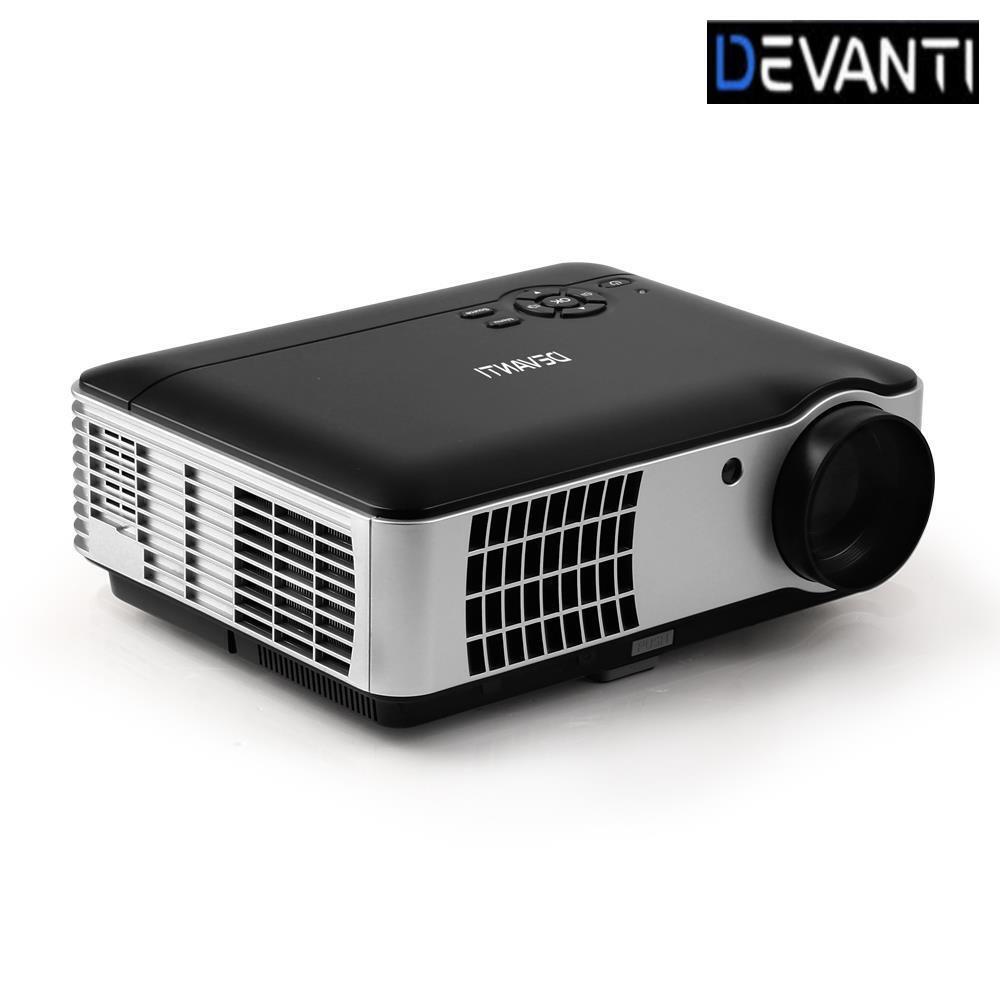Devanti Mini Video Projector Portable WiFi Bluetooth HD 1080P 2800