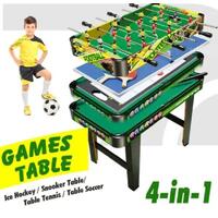 4-in-1 Games Table- Air Hockey / Pool / Foosball / Table Tennis
