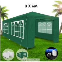 3x6m Green Walled Waterproof Outdoor Folding Wedding Gazebo Party Marquee Tent