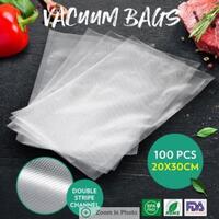 Vacuum Seal Bags 100PCS 20x30CM Pre-cut Food Saver Double Sided Twill Bag for Va