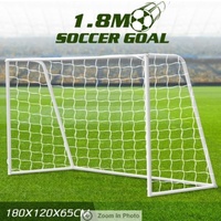 180CM Metal Soccer Goal Net Frame Portable Football Backyard Park Training Set