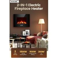 RETURNs MAXKON Electric Fireplace Wall Mounted Heater LED Flames 1800W