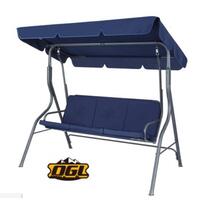 OGL 3 Seater Swing Chair w/Cushion&Canopy Outdoor Garden Patio Bench Navy Blue