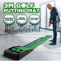 3M Golf Putting Mat Indoor Outdoor Putter Training Mat Trainer Practice Green