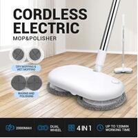4 In 1 Cordless Electric Mop Floor Spin Mop Cleaner Polisher Sweeper Scrubber