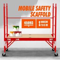 450KG Mobile Safety Scaffold Scaffolding Portable High Work Platform Ladder Tool