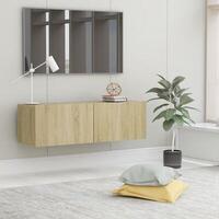 vidaXL TV Cabinet Sonoma Oak 100x30x30 cm Chipboard