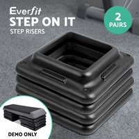 2x Everfit Aerobic Step Risers Stepper Gym Fitness Workout Exercise Block Bench