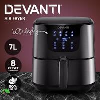 Devanti Air Fryer 7L LCD Fryers Oven Airfryer Healthy Cooker Oil Free Kitchen