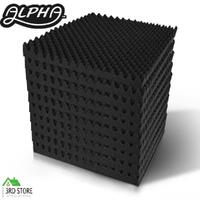 Alpha 20pcs Studio Acoustic Foam Sound Absorption Panels Eggshell 50x50CM