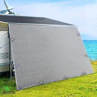 Caravan Privacy Screens Roll Out Awning 5.2x1.95M End Wall Side Sun Shade Screen