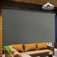 Instahut Outdoor Blinds Roll Down Awning Retractable Straight Drop Patio1.8X2.5M