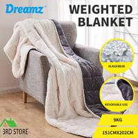 DreamZ Weighted Blanket Heavy Gravity Deep Relax Ultra Soft 9KG Adult Kid Grey