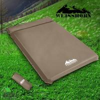 Weisshorn Self Inflating Mattress Camping Sleeping Mat Air Bed Pad Double Coffee
