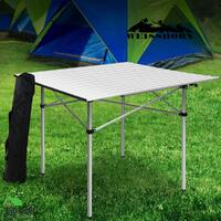 Weisshorn Roll Up Camping Table Folding Portable Picnic Garden Aluminum Desks
