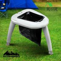 Weisshorn Portable Folding Toilet Camping Potty Caravan Travel Camp Boating
